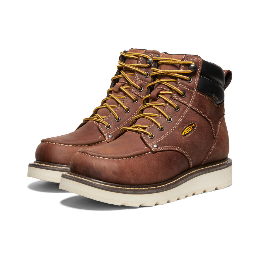 Men's Cincinnati 6 Waterproof Boot (Soft Toe) | Tuscan Red/Sandshell - Image 2