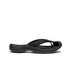 Women's Waimea Leather Flip-Flop  |  Black/Black