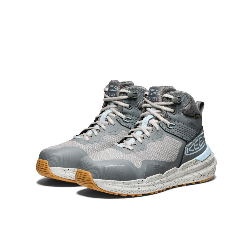 Women's Synchro Waterproof Work Boot (Carbon Toe) | Steel Grey/Gum - Image 2