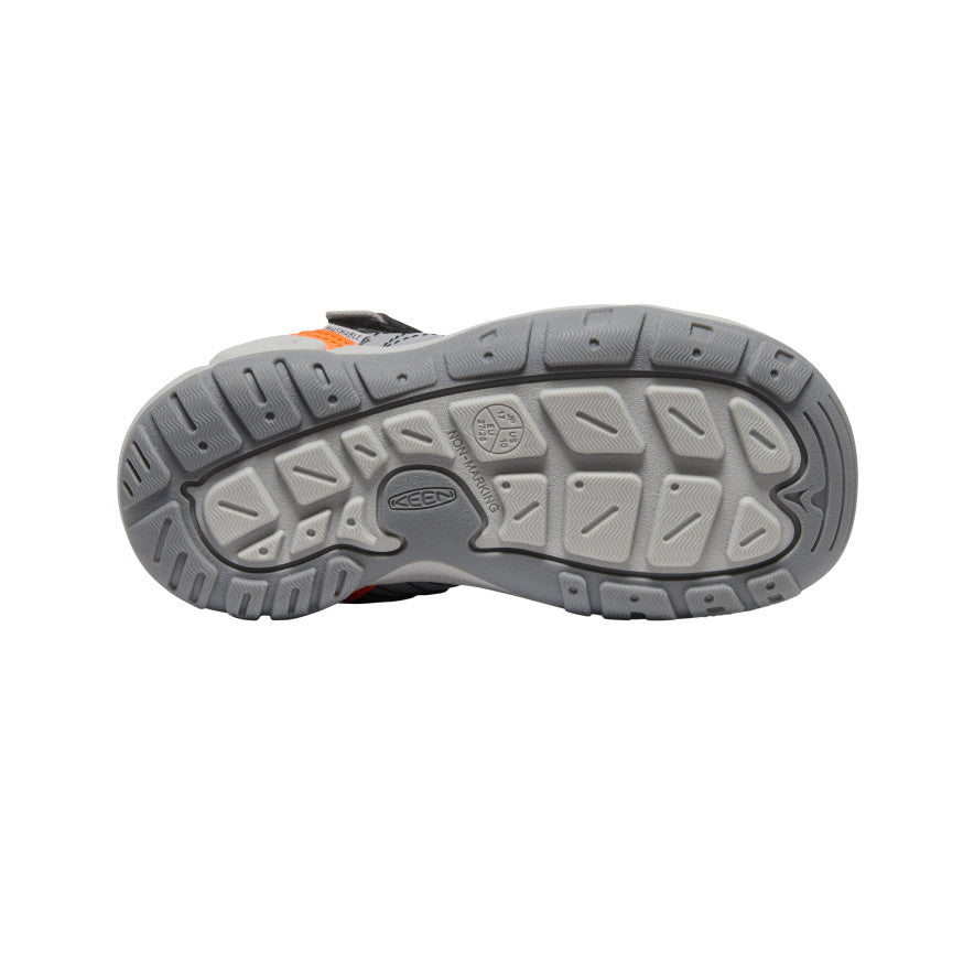 Little Kids' Knotch Peak Sneaker | Magnet/Safety Orange - Image 5