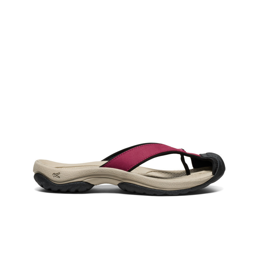 Women's Waimea Leather Flip-Flop | Beaujolais