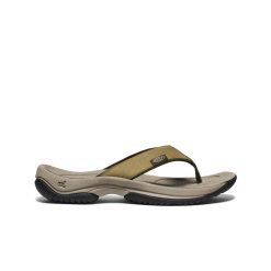 Men's Kona Leather Flip-Flop | Martini Olive/Forest Night