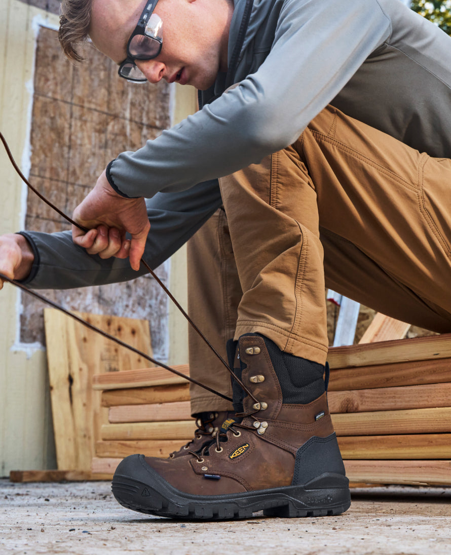 Men's Independence 8 Waterproof Boot (Soft Toe)  |  Dark Earth/Black - Image 8