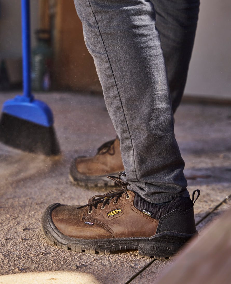 Men's Independence Oxford Waterproof Shoe (Carbon Toe)  |  Dark Earth/Black - Image 8