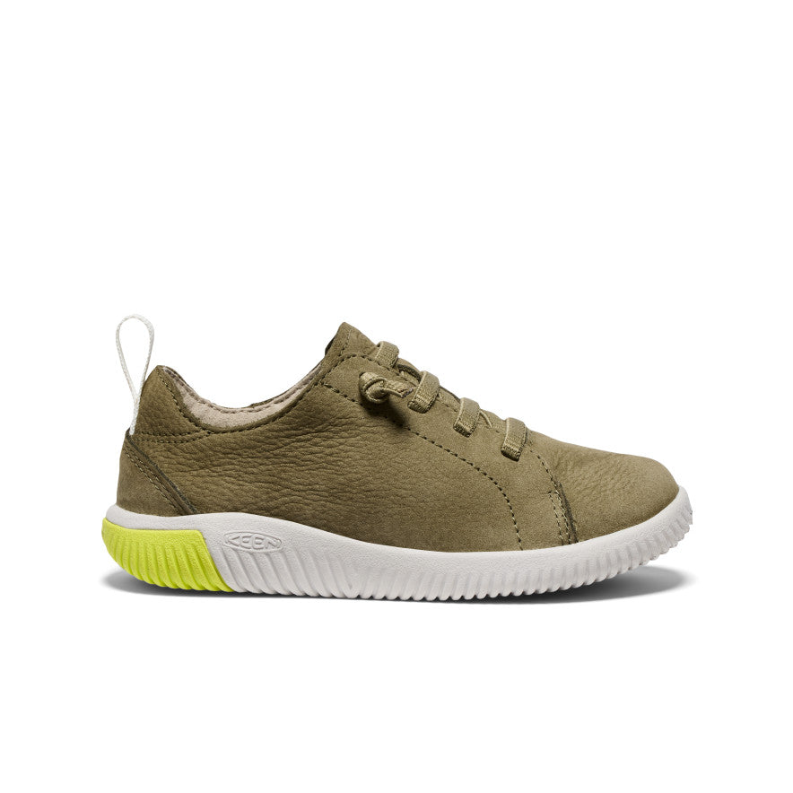 Little Kids' KNX Leather Sneaker | Martini Olive/Evening Primrose