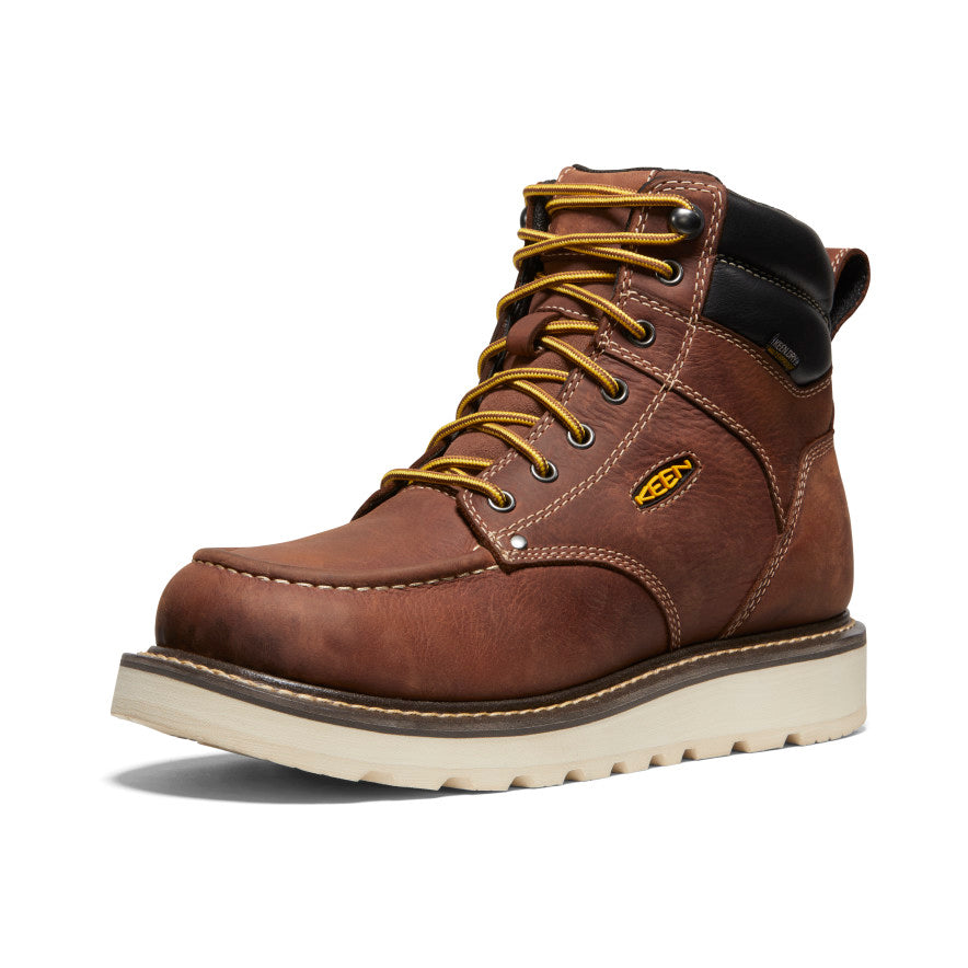 Men's Cincinnati 6 Waterproof Boot (Soft Toe) | Tuscan Red/Sandshell - Image 3